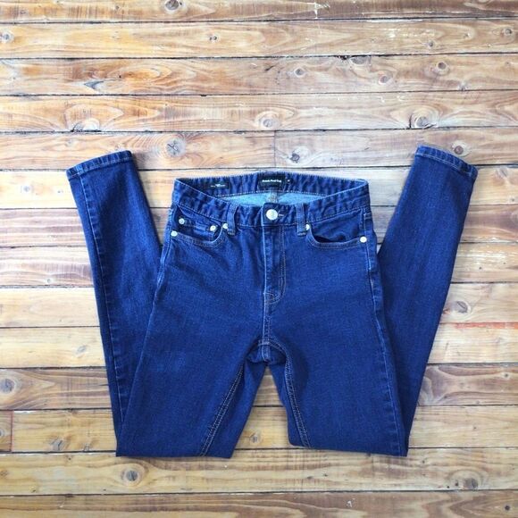 FRANK and Oak Debbie blue jeans skinny high waisted high-rise stretchy size 25 - Picture 1 of 11